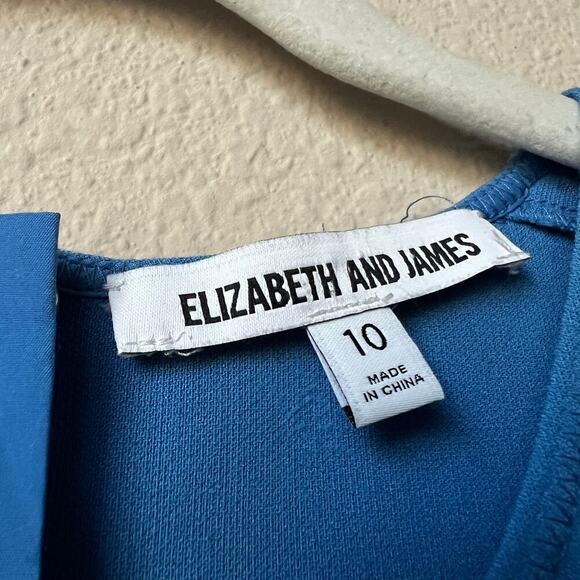 Elizabeth and James Blue Hattie Ruffle Mini Dress Size 10 - Picture 5 of 7